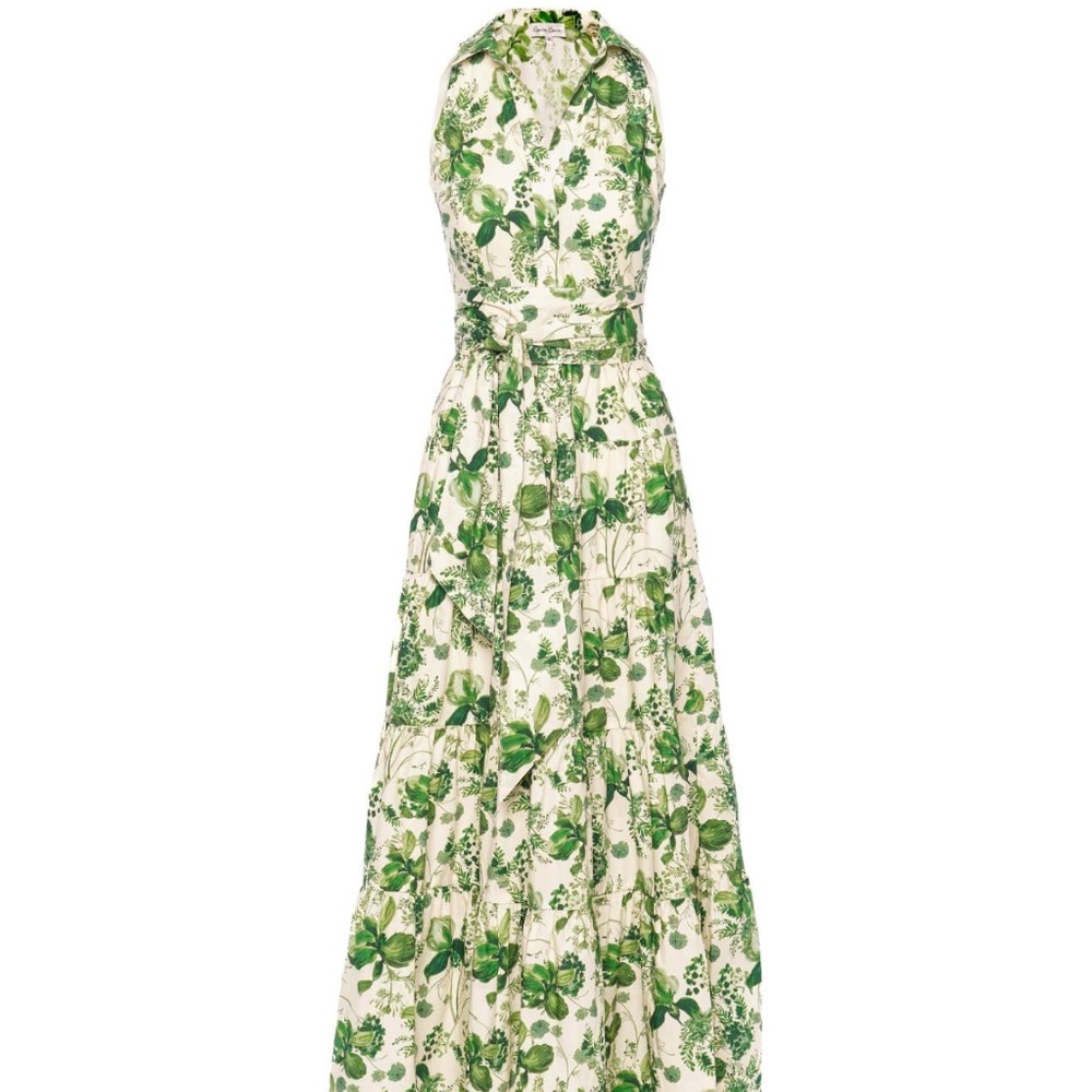 Cara Cara Adriana Maxi Dress - Olive Hanging Orchids - Picture 11 of 11